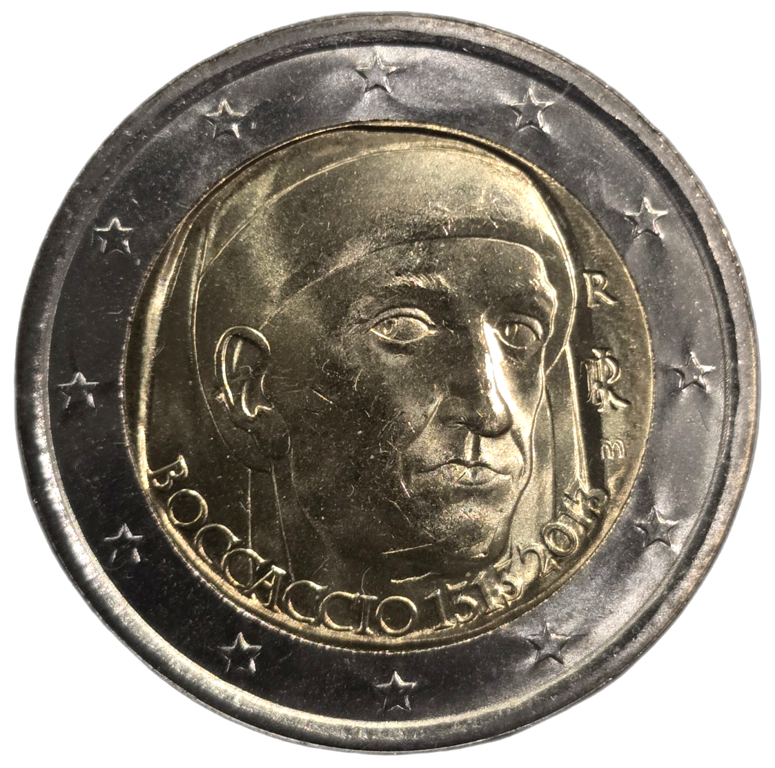 2 euros conmemorativa 700 Aniversario del Nacimiento de Giovanni Boccaccio Año 2013